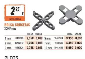 Oferta de Bolsa Crucetas por 2,95€ en Obramat