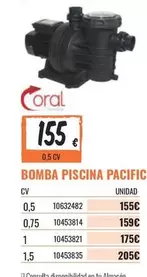 Oferta de Coral - Bomba Piscina Pacificio por 155€ en Obramat