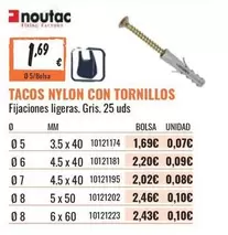 Oferta de Tacos Nylon Con Tornillos por 1,69€ en Obramat