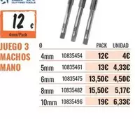 Oferta de Juego 3 Machos Mano por 4€ en Obramat