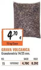 Oferta de Grava Volcanica por 4,7€ en Obramat