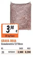 Oferta de Grava Roja por 3,98€ en Obramat