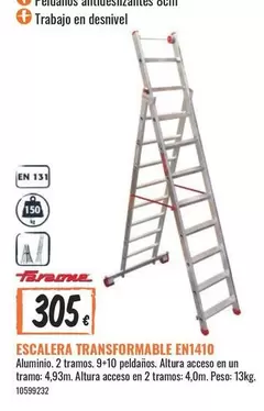 Oferta de Escalera Transformable En1410 por 305€ en Obramat