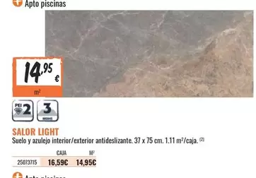 Oferta de Suelo Y Azulejo Interior/exterior Antideslizante por 14,95€ en Obramat