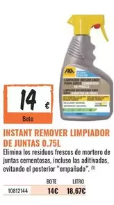 Oferta de Instant - Remover Limpiador De Juntas 0.75l por 14€ en Obramat
