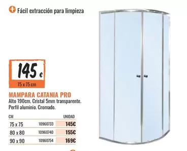 Oferta de Cristal - Mampara Catania Pro por 145€ en Obramat