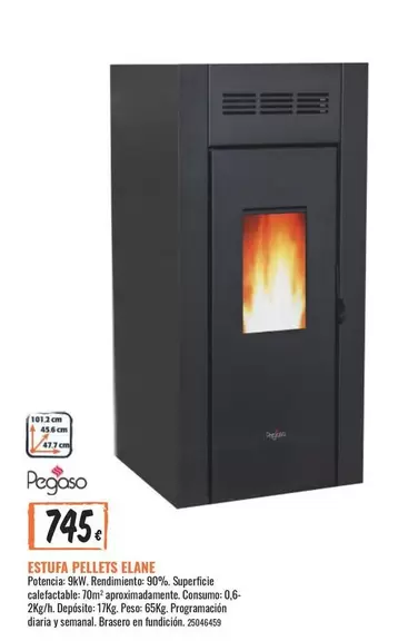 Oferta de Pegaso - Estufa Pellets Elaine por 745€ en Obramat