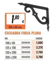 Oferta de Escuadra Forja Plana por 1,8€ en Obramat