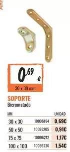 Oferta de Soporte Bicromatado por 0,69€ en Obramat