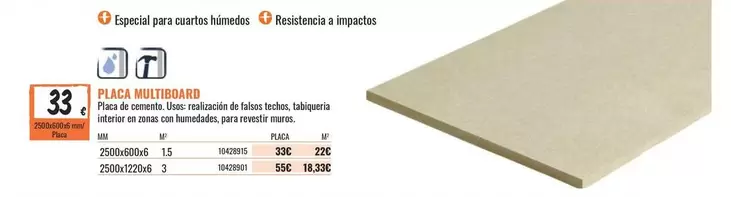 Oferta de Placa Multibudro por 33€ en Obramat