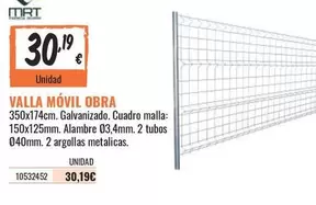 Oferta de Valla Móvil por 30,19€ en Obramat