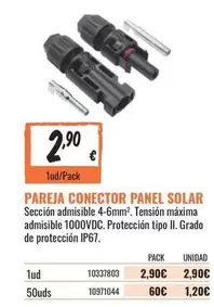 Oferta de Solar - Pareja Conctor Panel por 2,9€ en Obramat