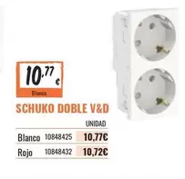 Oferta de Blanco - Schuko Doble V&d por 10,72€ en Obramat
