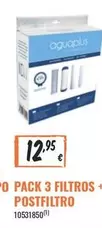 Oferta de Aguaplus - Pack 3 Filtros Postfiltro por 12,95€ en Obramat