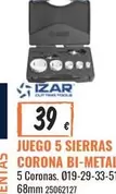 Oferta de Izar - Juego 5 Sierras Corona por 39€ en Obramat