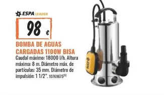 Oferta de Espa - Bomba De Aguas Cargadas 1100W por 98€ en Obramat