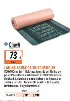 Oferta de Chova - Lamina Acústica Triacustic 35 por 73€ en Obramat