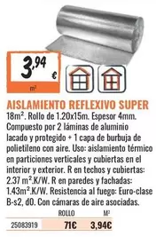 Oferta de Aire - Aislamiento Reflexivo Super por 3,94€ en Obramat