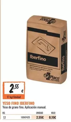 Oferta de Iberfino - YESO FIMO IBERFINO por 2,55€ en Obramat