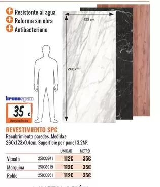 Oferta de Revestimiento Spc por 35€ en Obramat