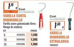 Oferta de Mango - Varilla Minirodillo por 1,1€ en Obramat