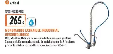 Oferta de Monomando Extraible Industrial Geronologico por 265€ en Obramat