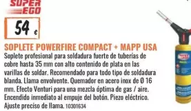 Oferta de Compact - Soplete Powerfire  + Mapp por 54€ en Obramat