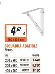 Oferta de Escuadra Abatible Blanco por 4,67€ en Obramat