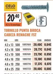 Oferta de Tornillo Punta Broca Cabeza Remache Fst por 20,4€ en Obramat