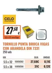 Oferta de Din - Tornillo Punta Broca Vigos Con Arandela Din 7331 por 27,68€ en Obramat