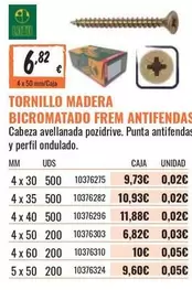 Oferta de Tornillo Madera Bicromatado por 6,82€ en Obramat