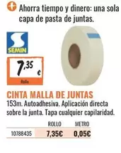 Oferta de Sola - Cinta Malla De Juntas por 7,35€ en Obramat