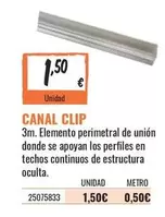 Oferta de 3m - Canal Clip por 1,5€ en Obramat