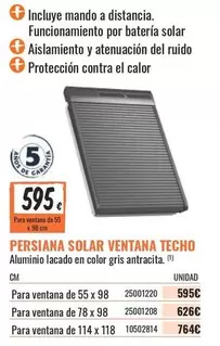 Oferta de Solar - TEcho por 595€ en Obramat