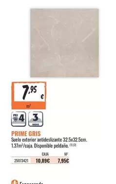Oferta de Suelo Exterior Antideslizante 32.5x2.5cm. por 7,95€ en Obramat