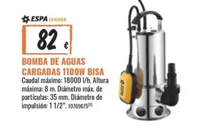 Oferta de Espa - Bomba De Aguas Cargadas 1100W por 82€ en Obramat