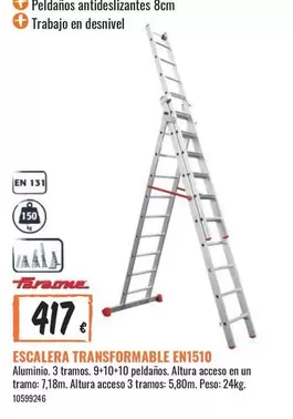 Oferta de Escalera Transformable EM1510 por 417€ en Obramat