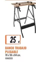 Oferta de Banco Trabajo Plegable por 25€ en Obramat