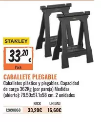Oferta de Stanley - Caballete Plegable por 33,2€ en Obramat