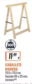 Oferta de Caballete Madera por 11,49€ en Obramat