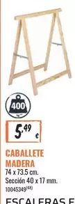 Oferta de Caballete Madera por 5,49€ en Obramat