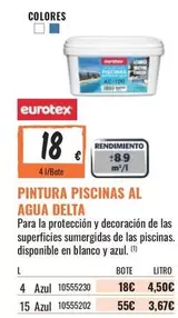 Oferta de Eurotex - Pintura Piscinas Al Agua Delta por 4,5€ en Obramat