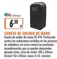 Oferta de Climax - Careta De Soldar De Mano por 6,5€ en Obramat
