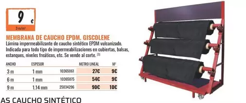 Oferta de Membrana De Caucho Epdom. Giscolene por 27€ en Obramat