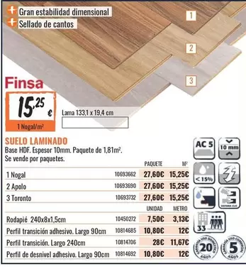 Oferta de Suelo Laminado por 15,25€ en Obramat