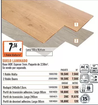 Oferta de Malta - Suelo Laminado por 7,56€ en Obramat