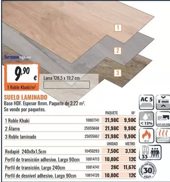 Oferta de Suelo Laminado por 9,9€ en Obramat