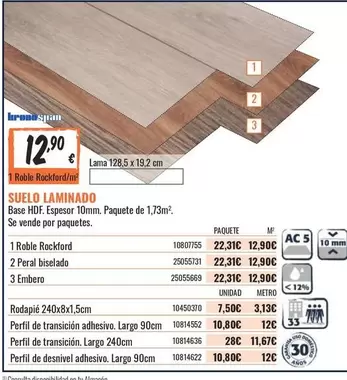 Oferta de Suelo Laminado por 12,9€ en Obramat