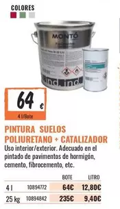 Oferta de Molto - Pintura Suelos Poliuretano + Catalizador por 64€ en Obramat