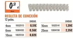 Oferta de 51 - Regleta De Conexion por 1,39€ en Obramat